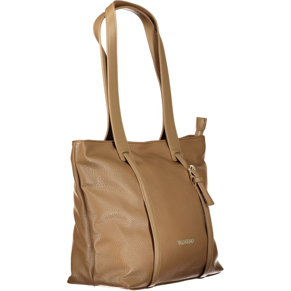 Brown Polyurethane Womens Bag