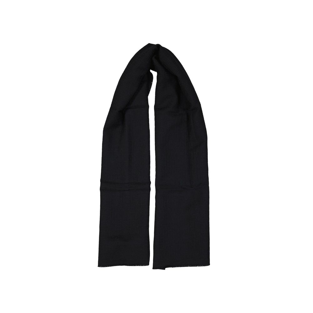 Black Virgin Wool Foulard