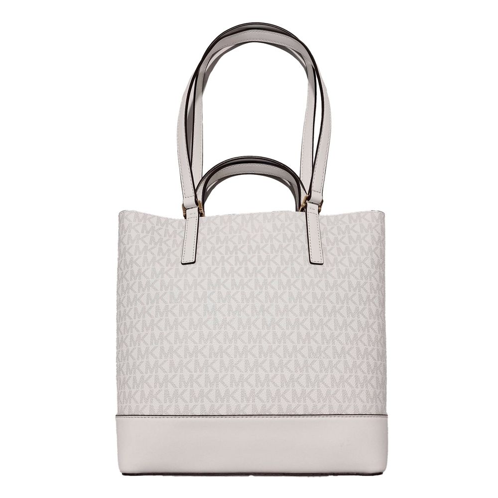 White Leather Tote Bag