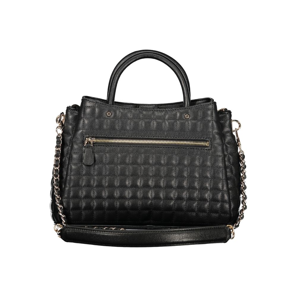 Black Polyurethane Women Handbag