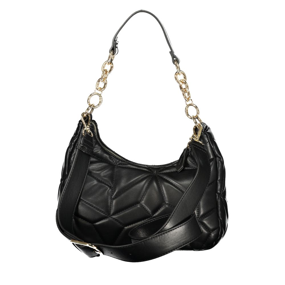 Nero Polyurethane Women's Bag with Removable Shoulder Strap