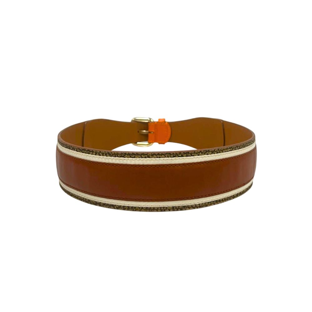 Orange Leather Women Belt