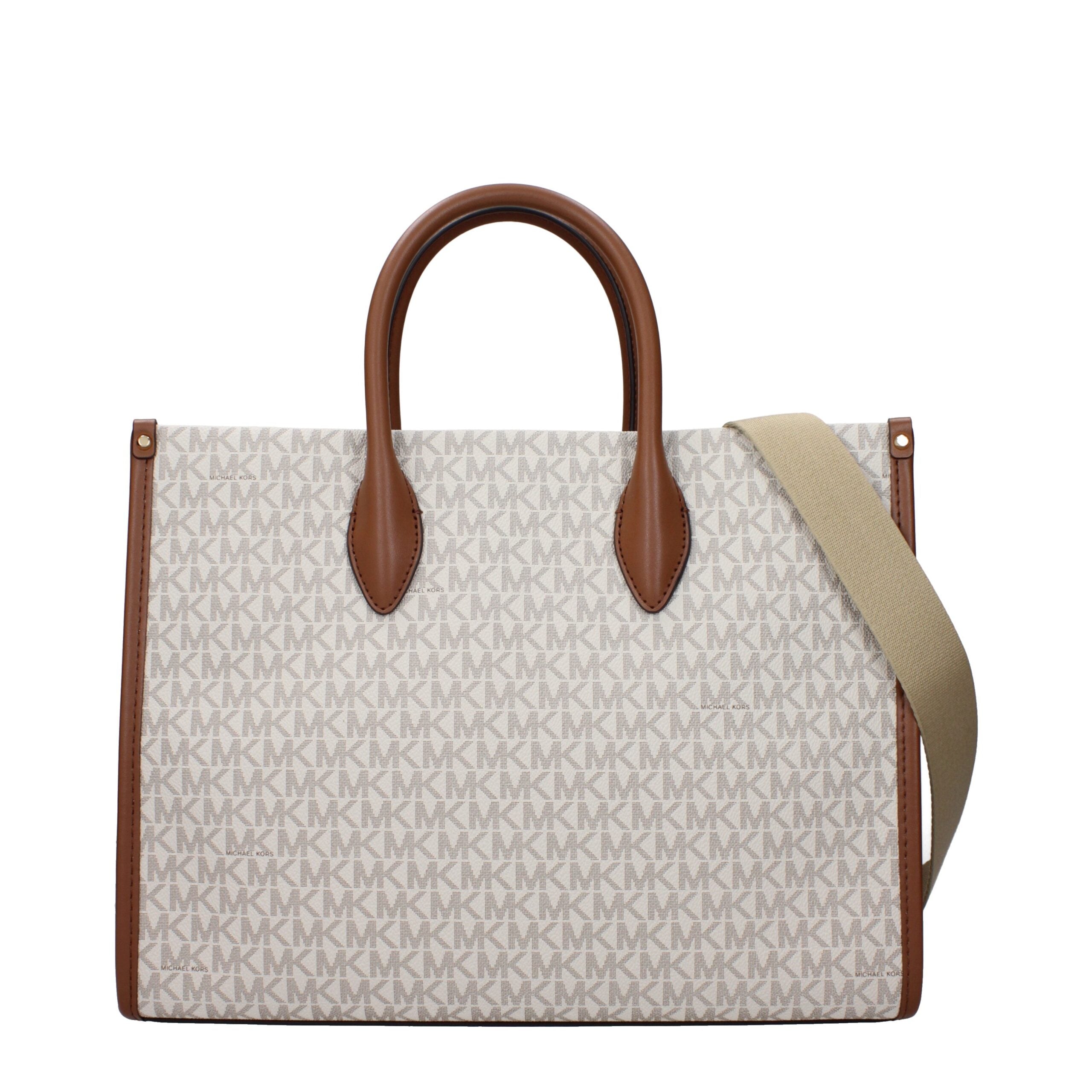 Beige Fabric Handbag