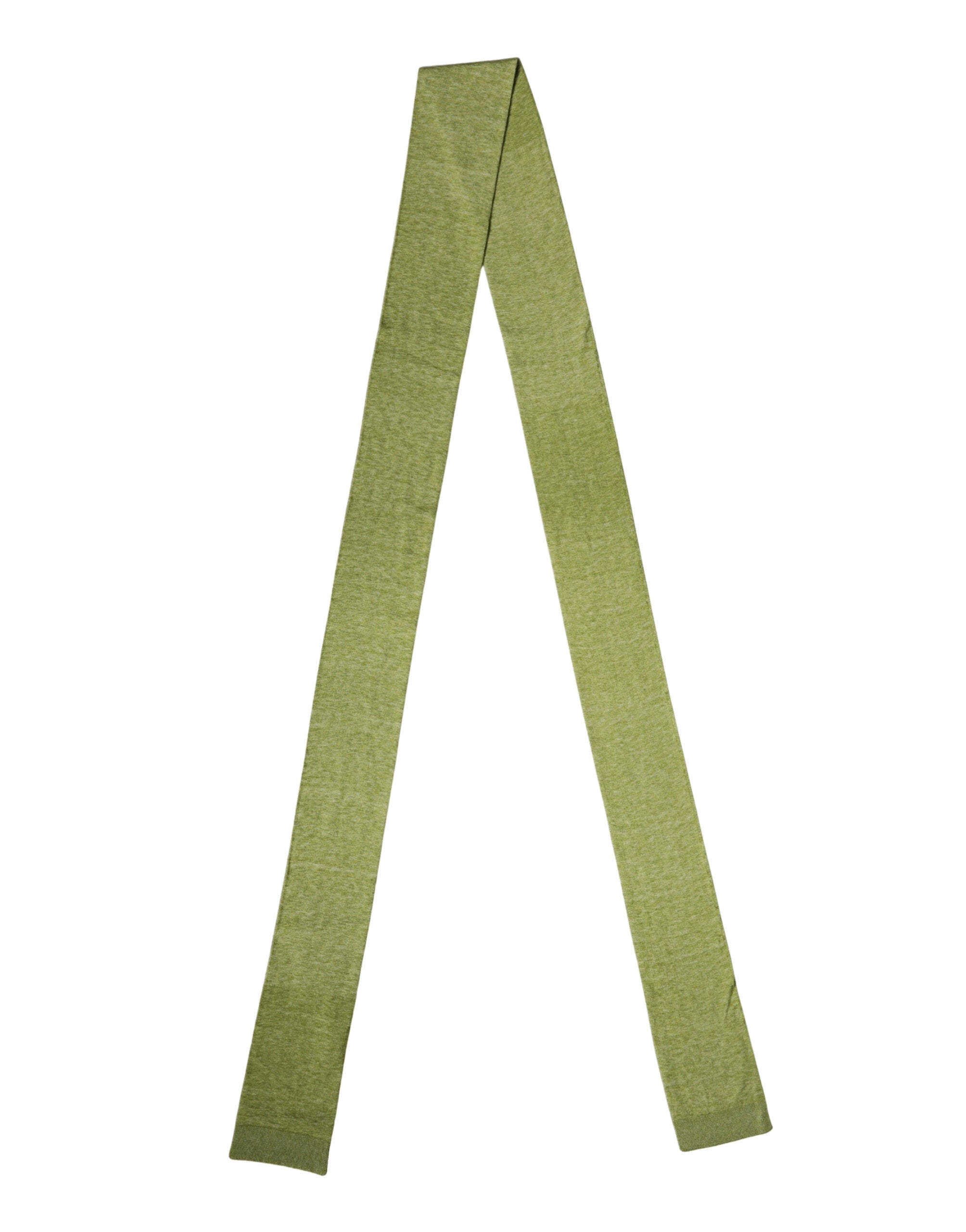 Green Cashmere Knitted Neck Foulard 280cm x11cm Men Scarf