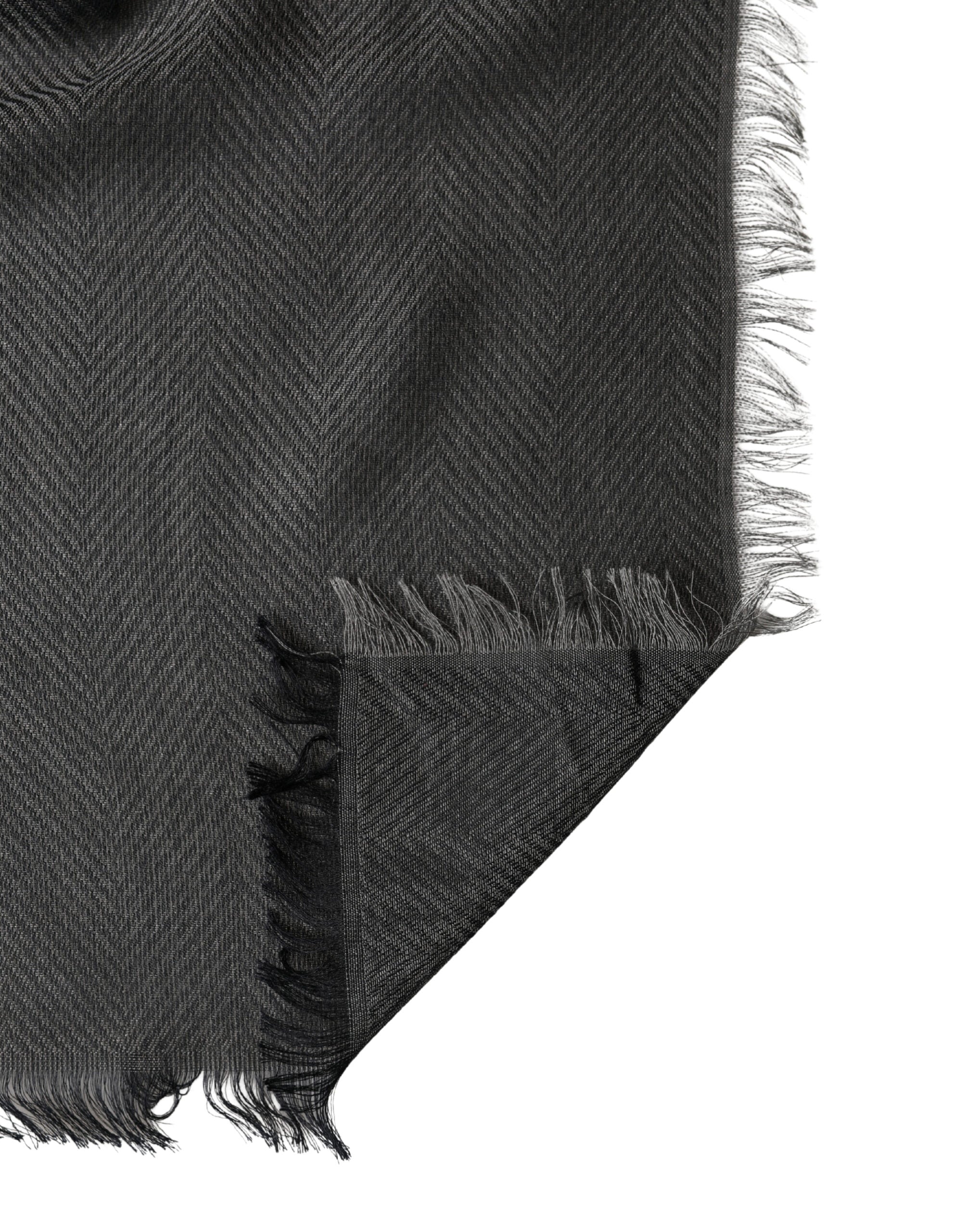 Black Modal Warmer Shawl Fringes 140cm x 134cm Men Scarf