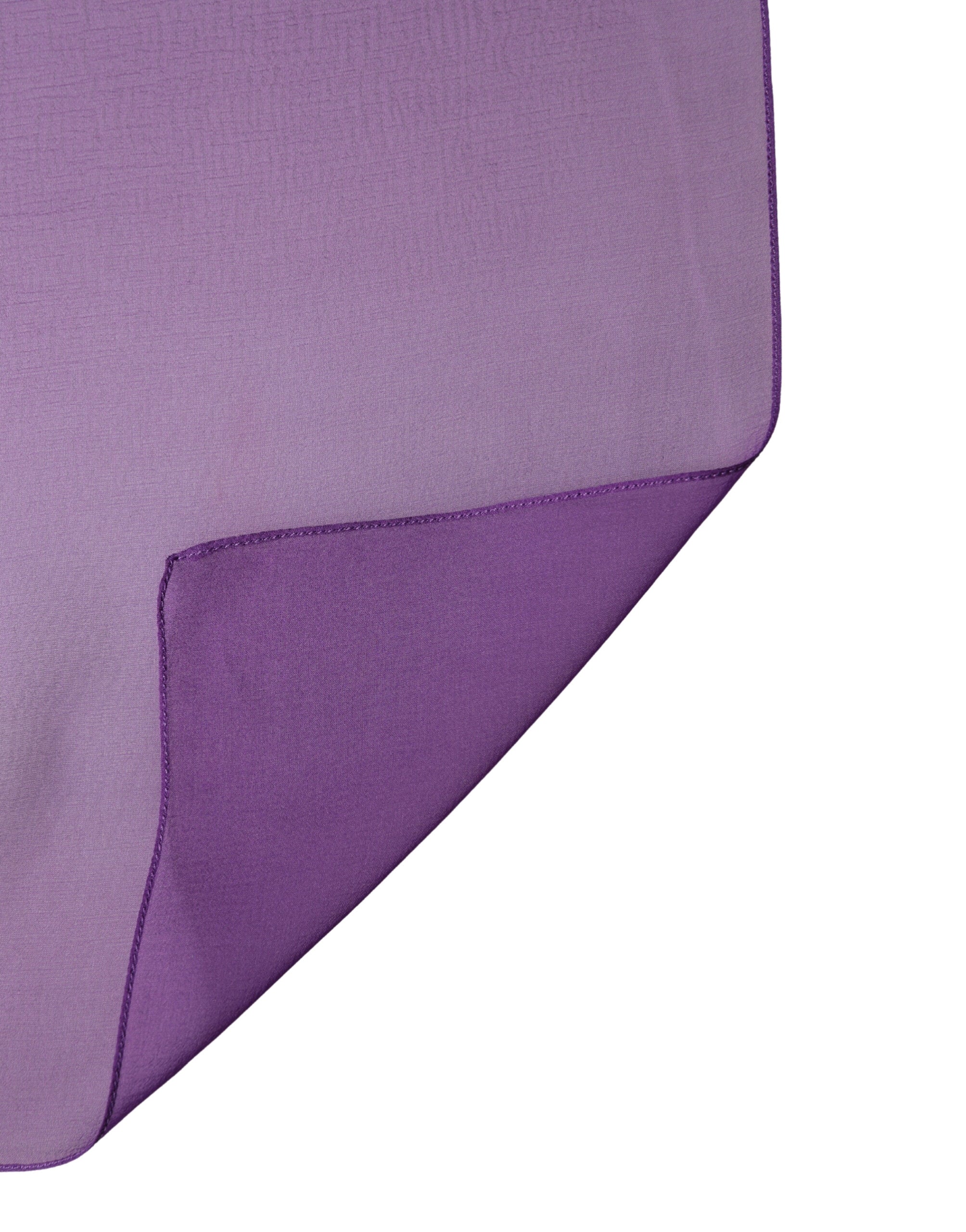 Purple Silk Neck Wrap Shawl Foulard 134cm x 131cm Scarf