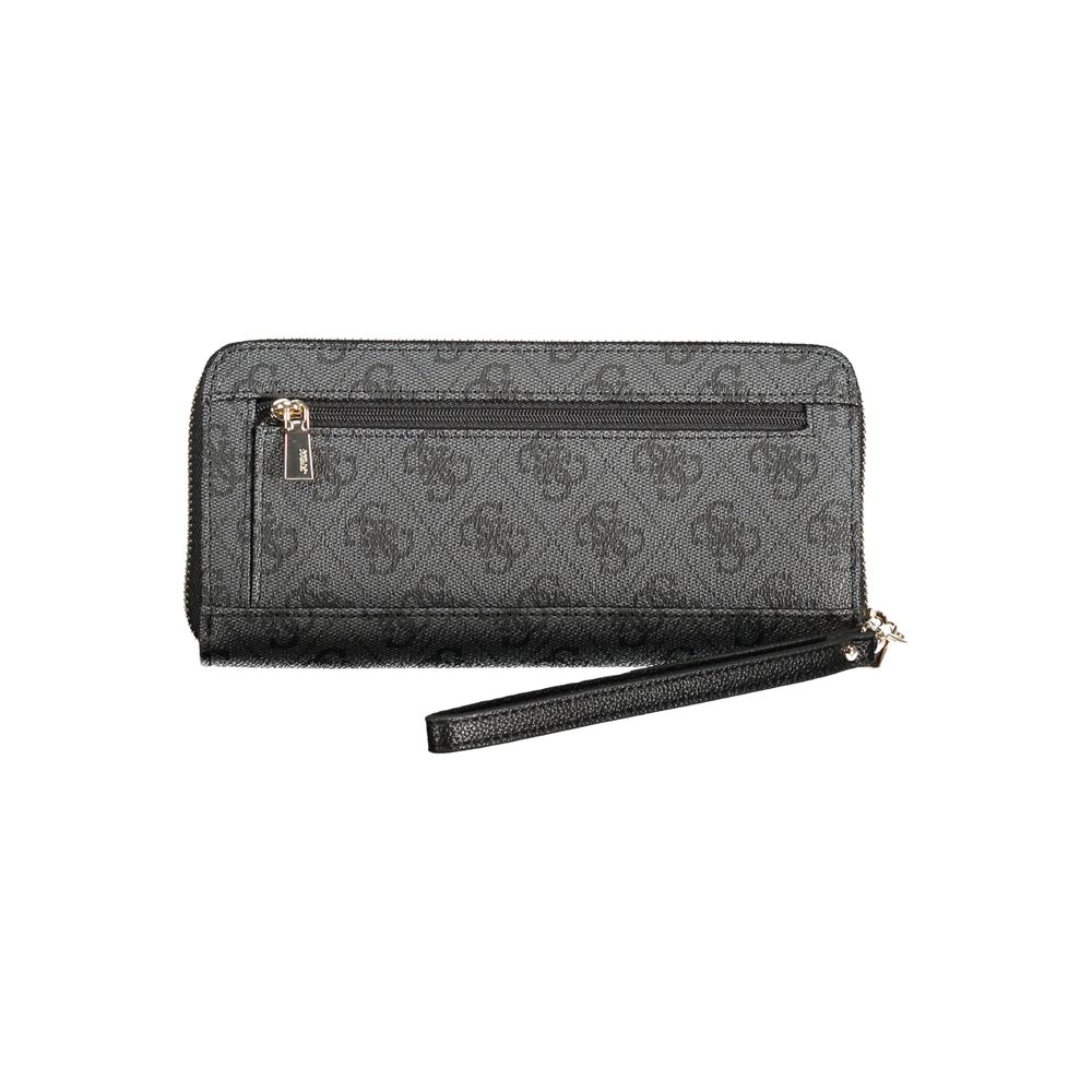 Black Polyurethane Women's Wallet