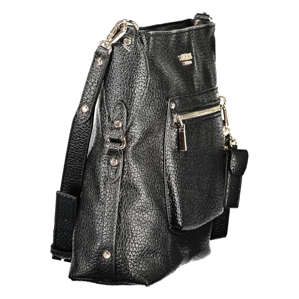 Black Polyurethane Women's Handbag