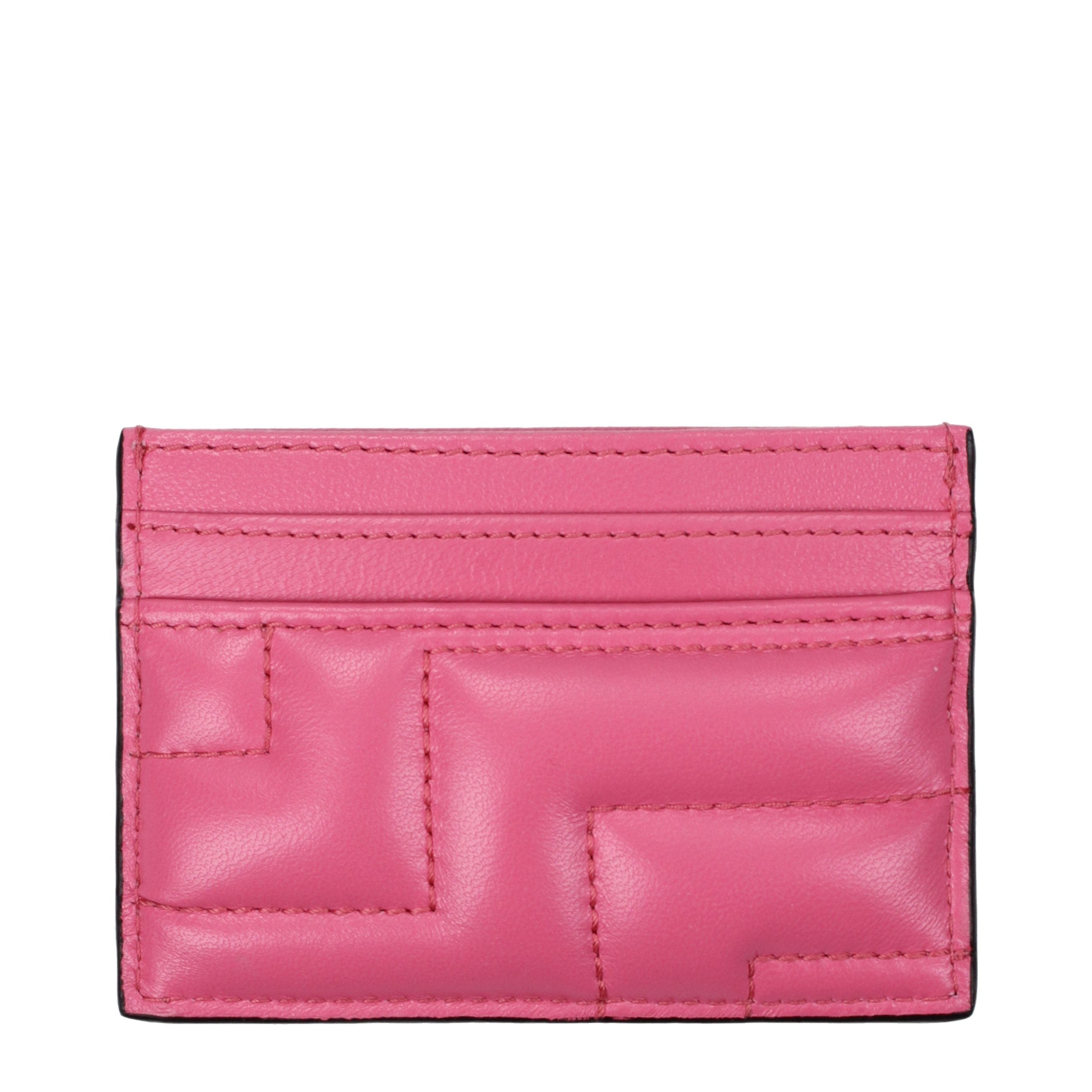 Pink Leather Cardholder