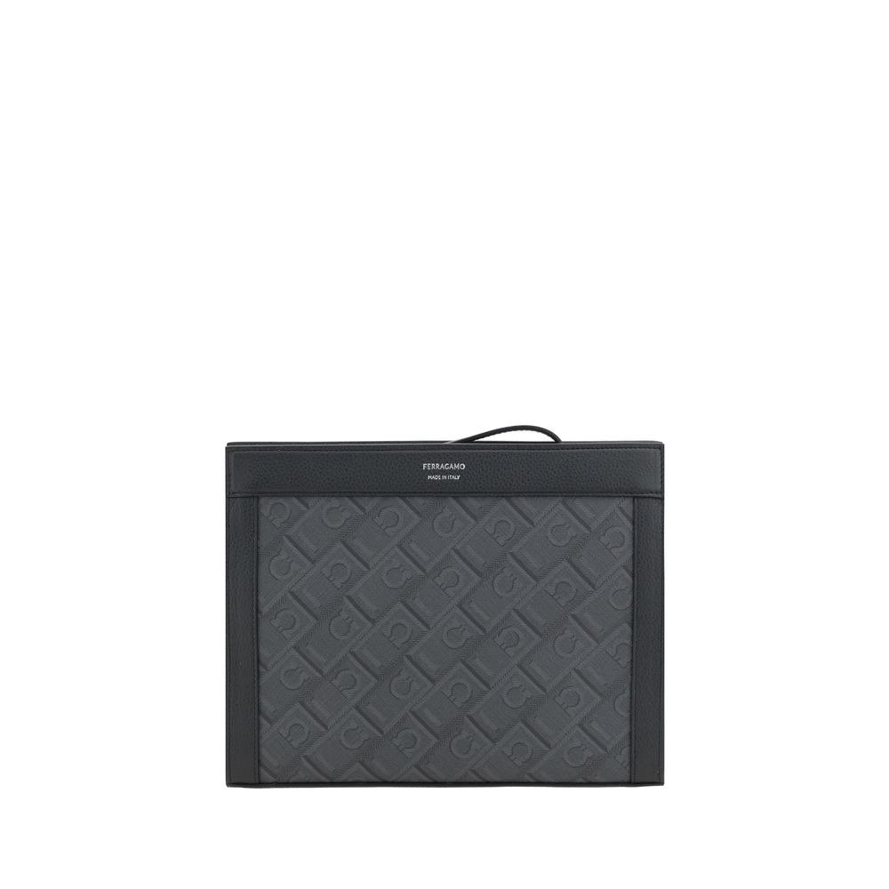 Gray Polyethylene Clutch Bag