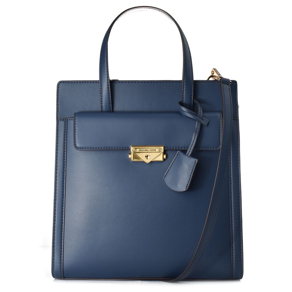 Blue Leather Handbag