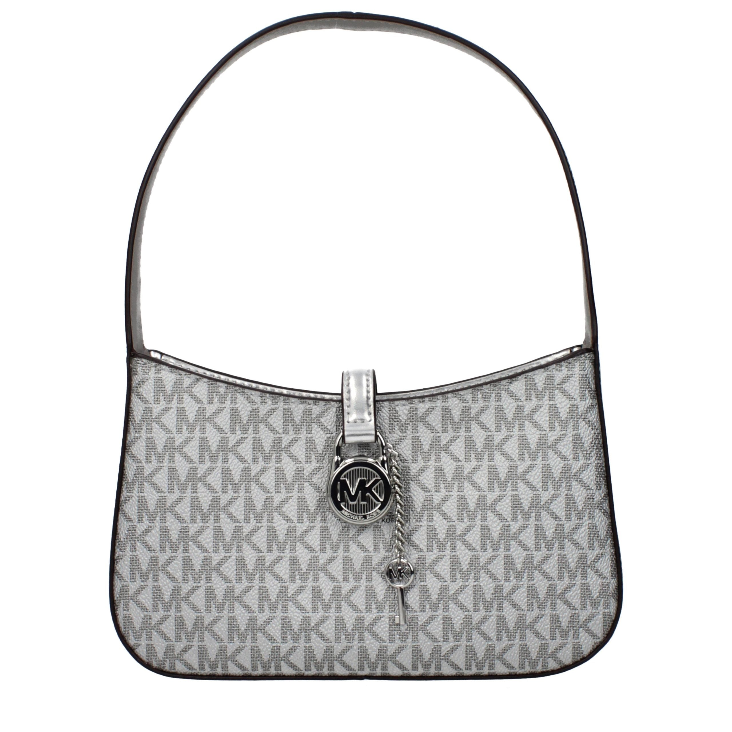 Gray Fabric Handbag