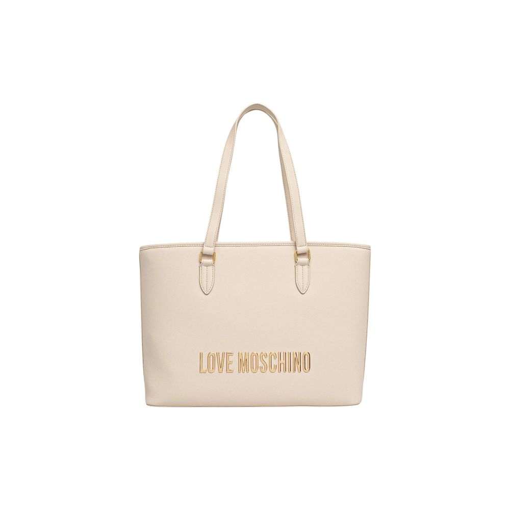 Beige Polyethylene Handbag