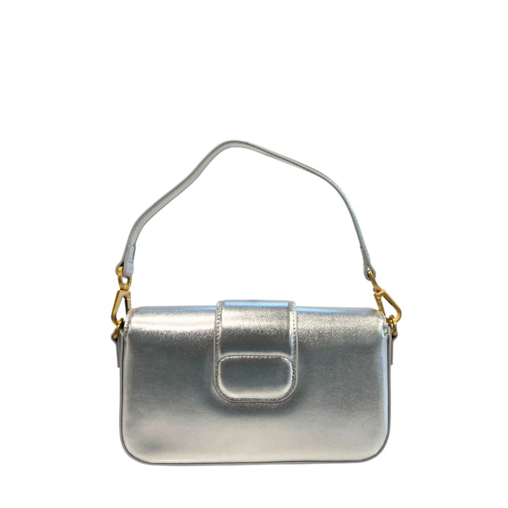 Silver PU Women Shoulder Bag