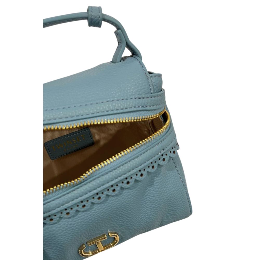 Blue PU Women Handbag