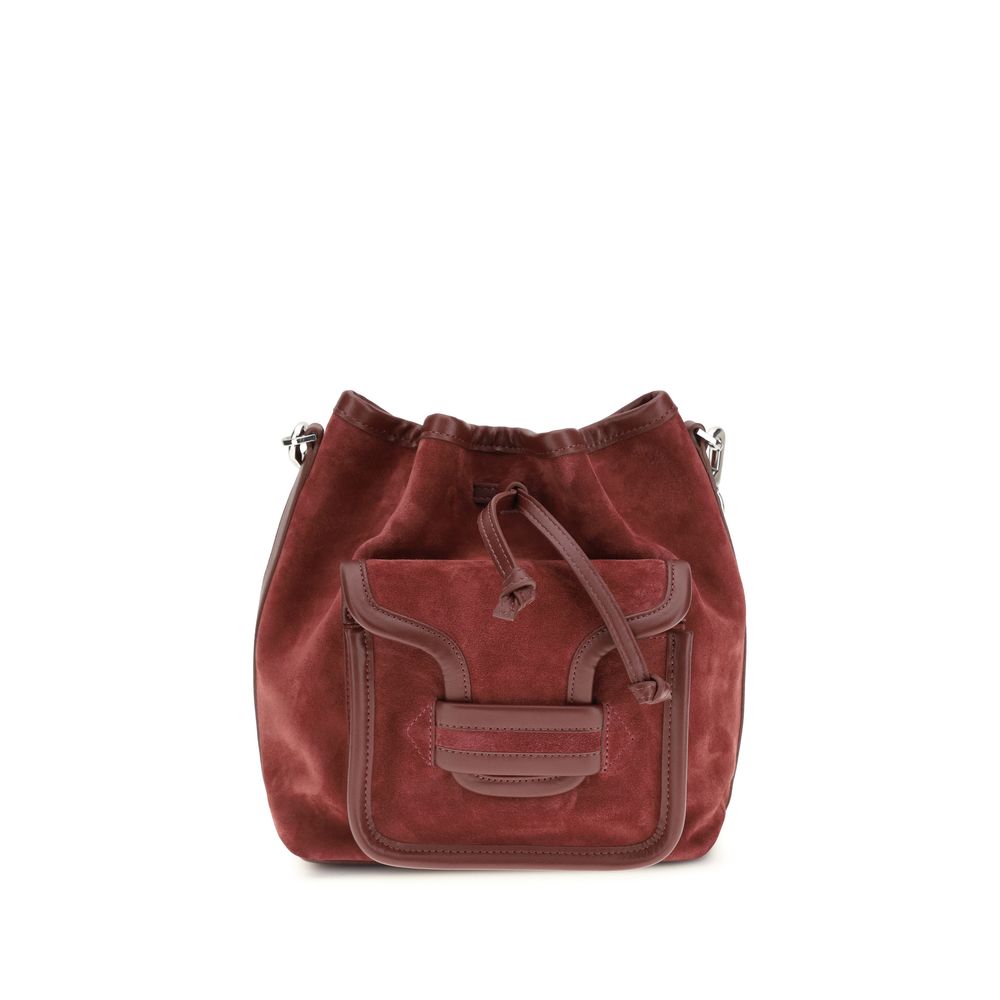 Bordeaux Calf Leather Bos Taurus Backet Bag