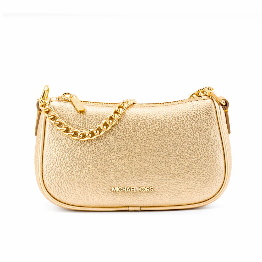 Gold Leather Shoulder Bag