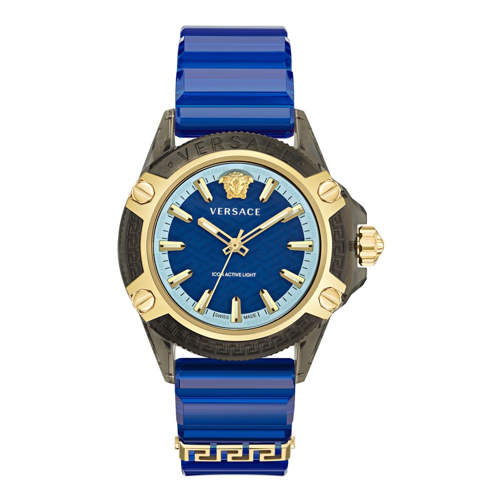 Blue Synthetic Dress Watch