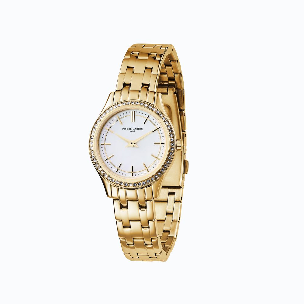 Gold Stainless Steel Dress Watch