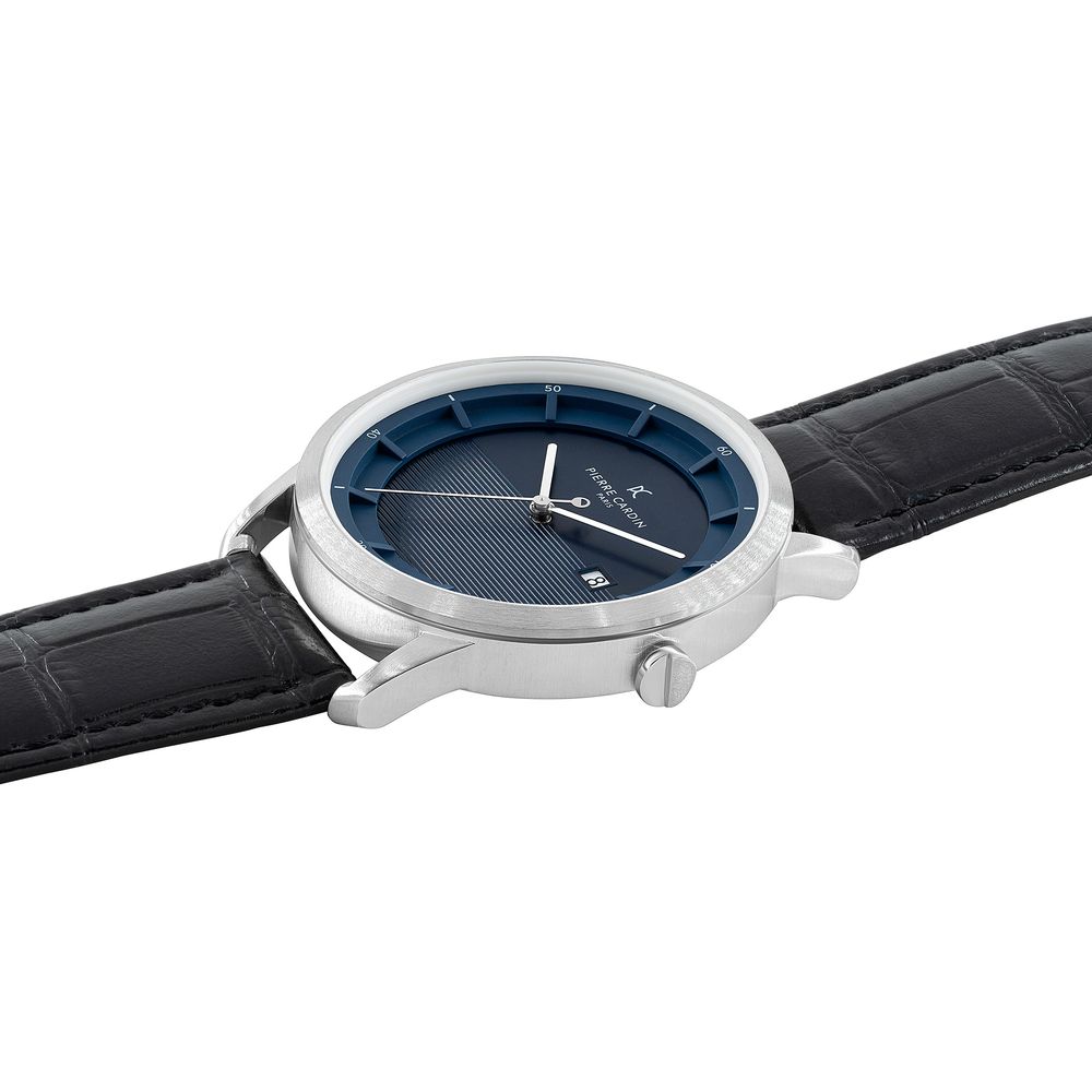 Black Leather Dress Watch