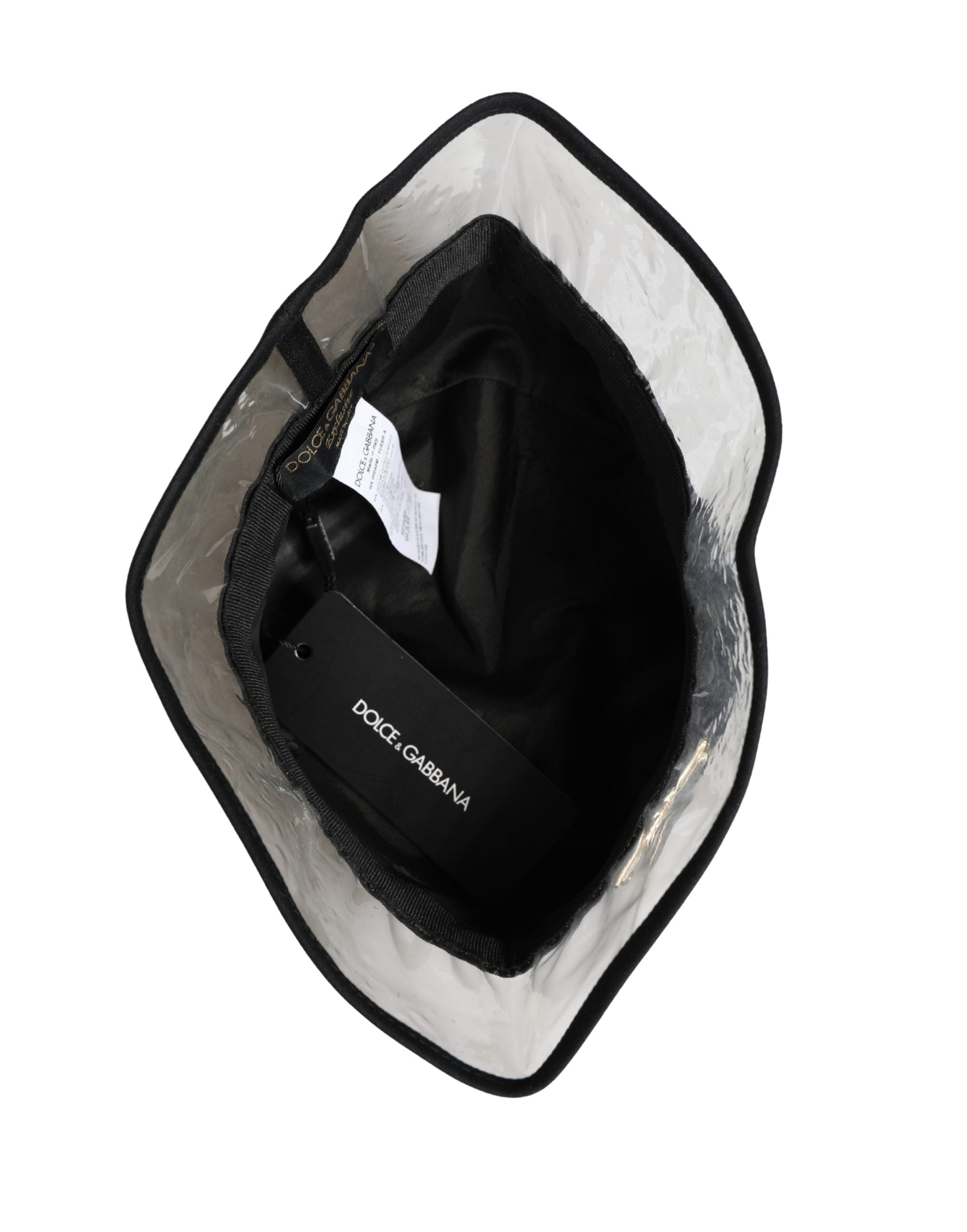 Black Cotton Plastic Fisherman Bucket Capello Hat