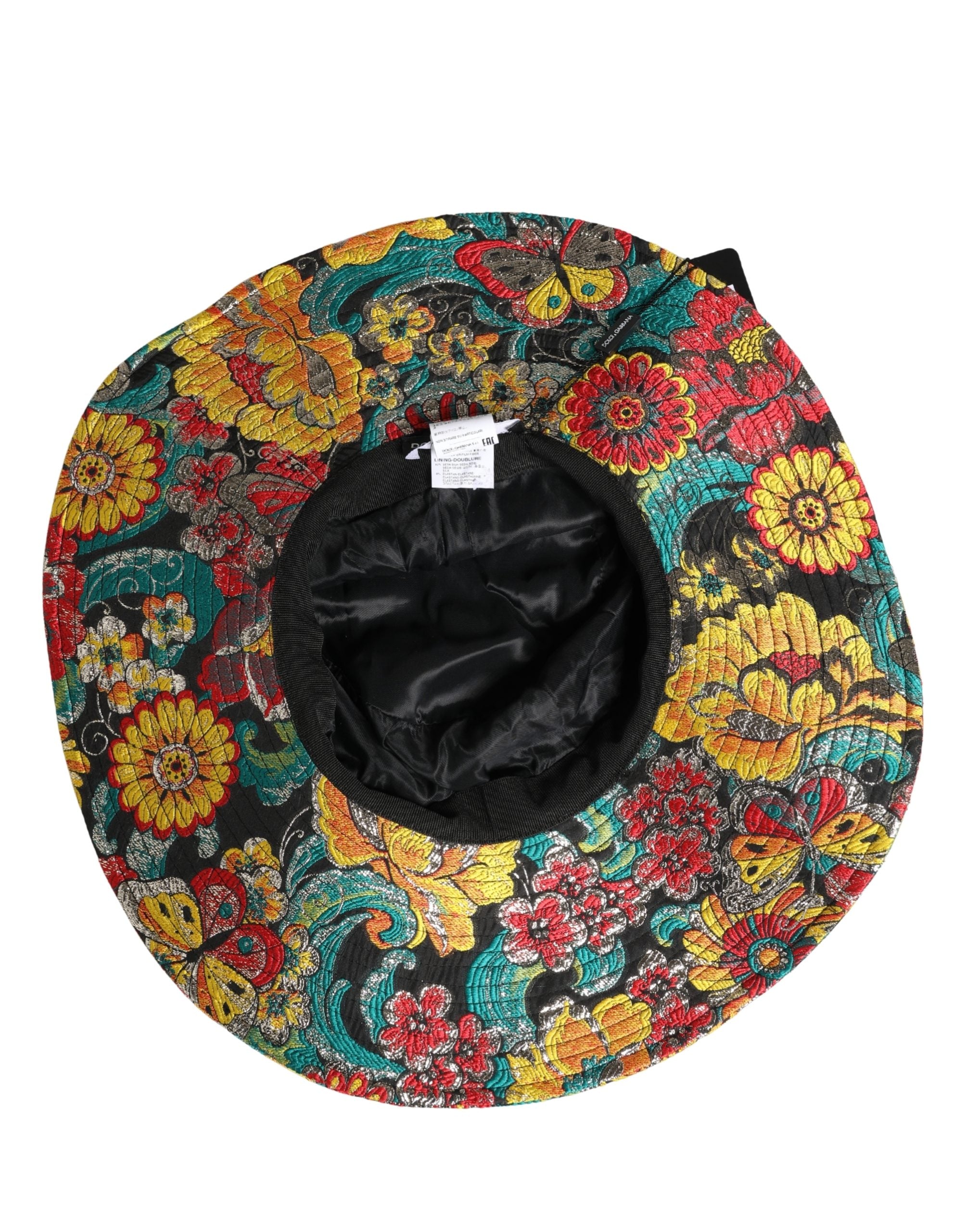 Men Multicolor Brocade Wide Brim Fisherman Capello Hat
