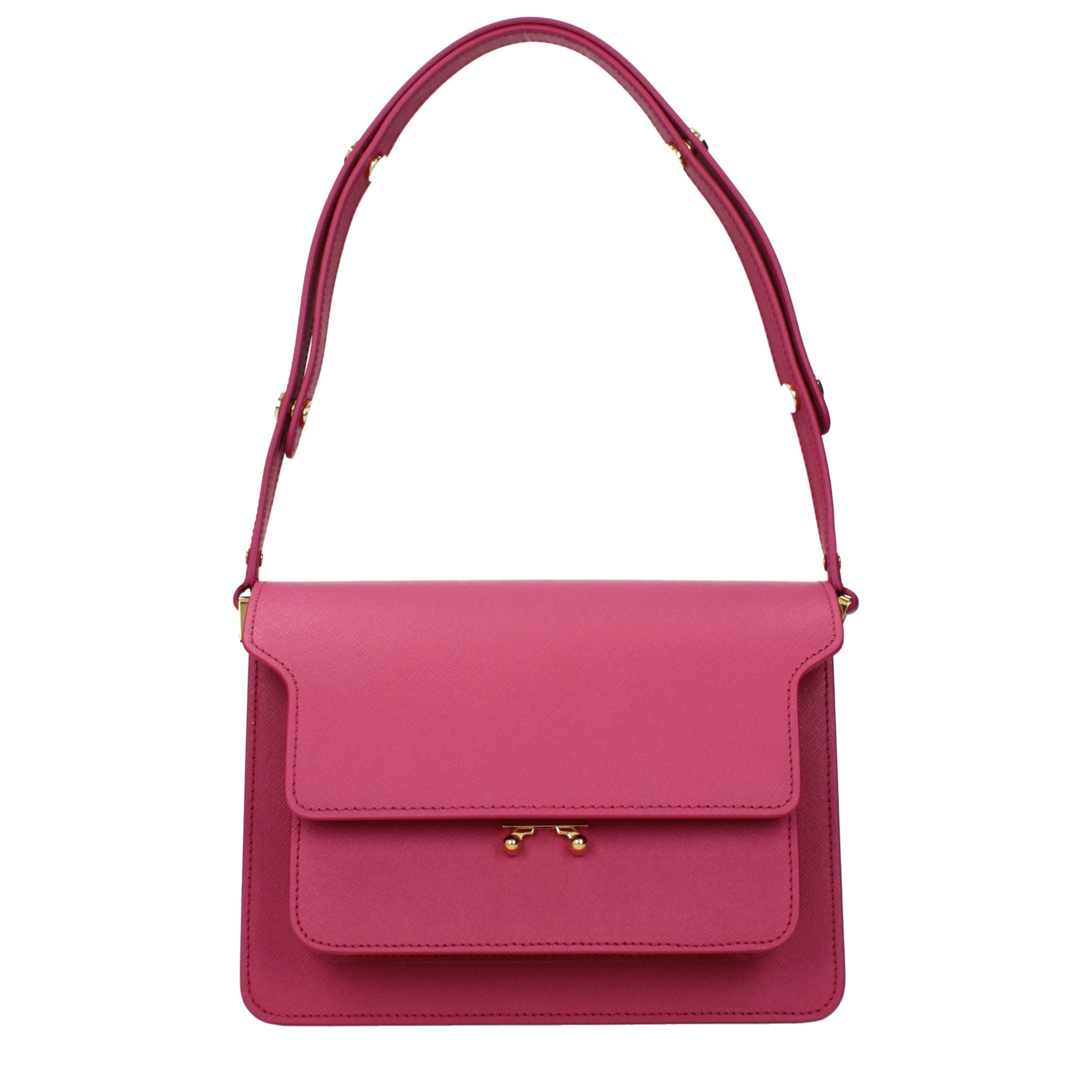 Pink Leather Shoulder Bag