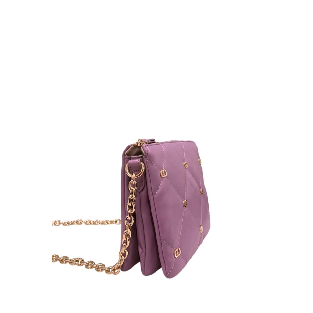 Purple Faux Leather Women Crossbody Bag