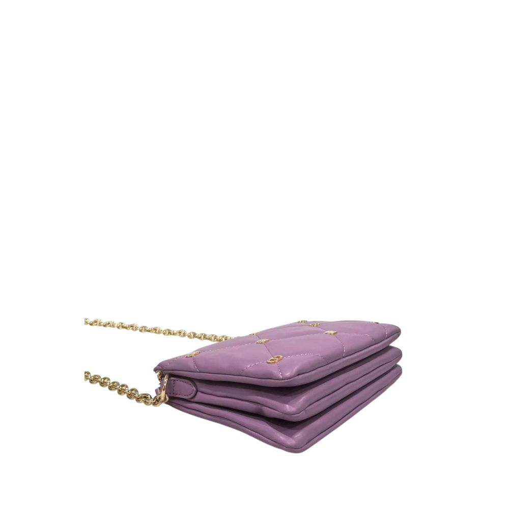 Purple Faux Leather Women Crossbody Bag