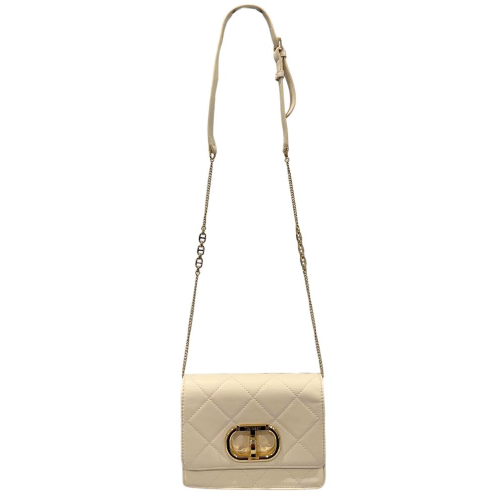Beige PU Women Crossbody Bag