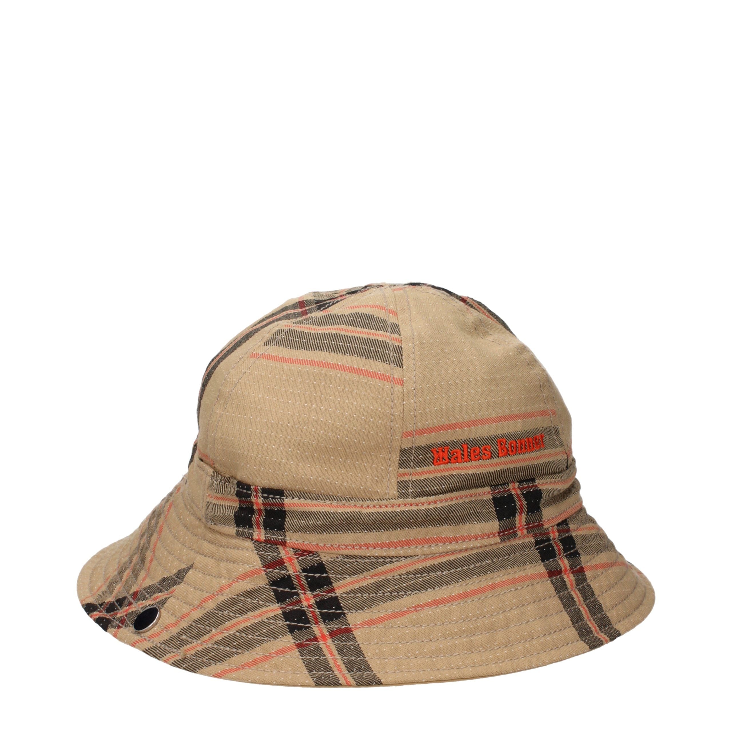 Beige Fabric Bucket Hat
