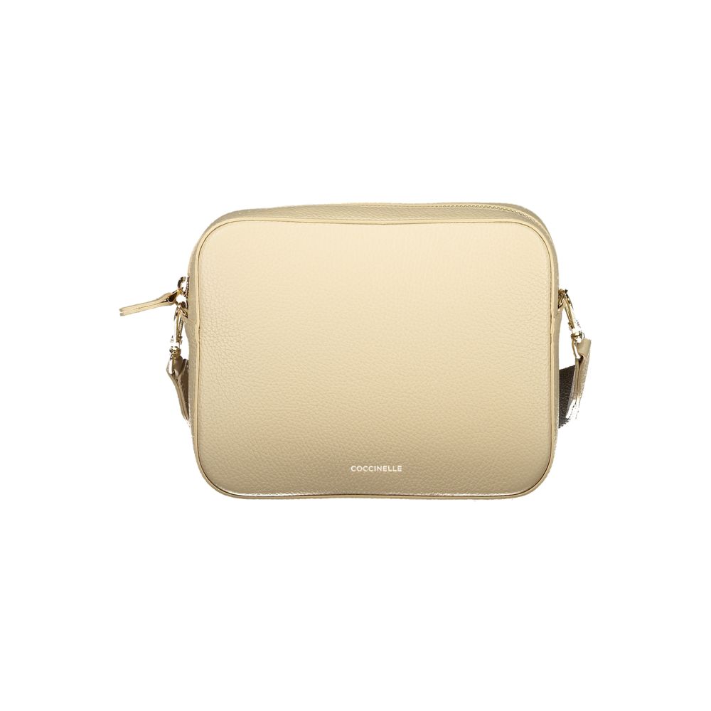 Beige Leather Women Handbag