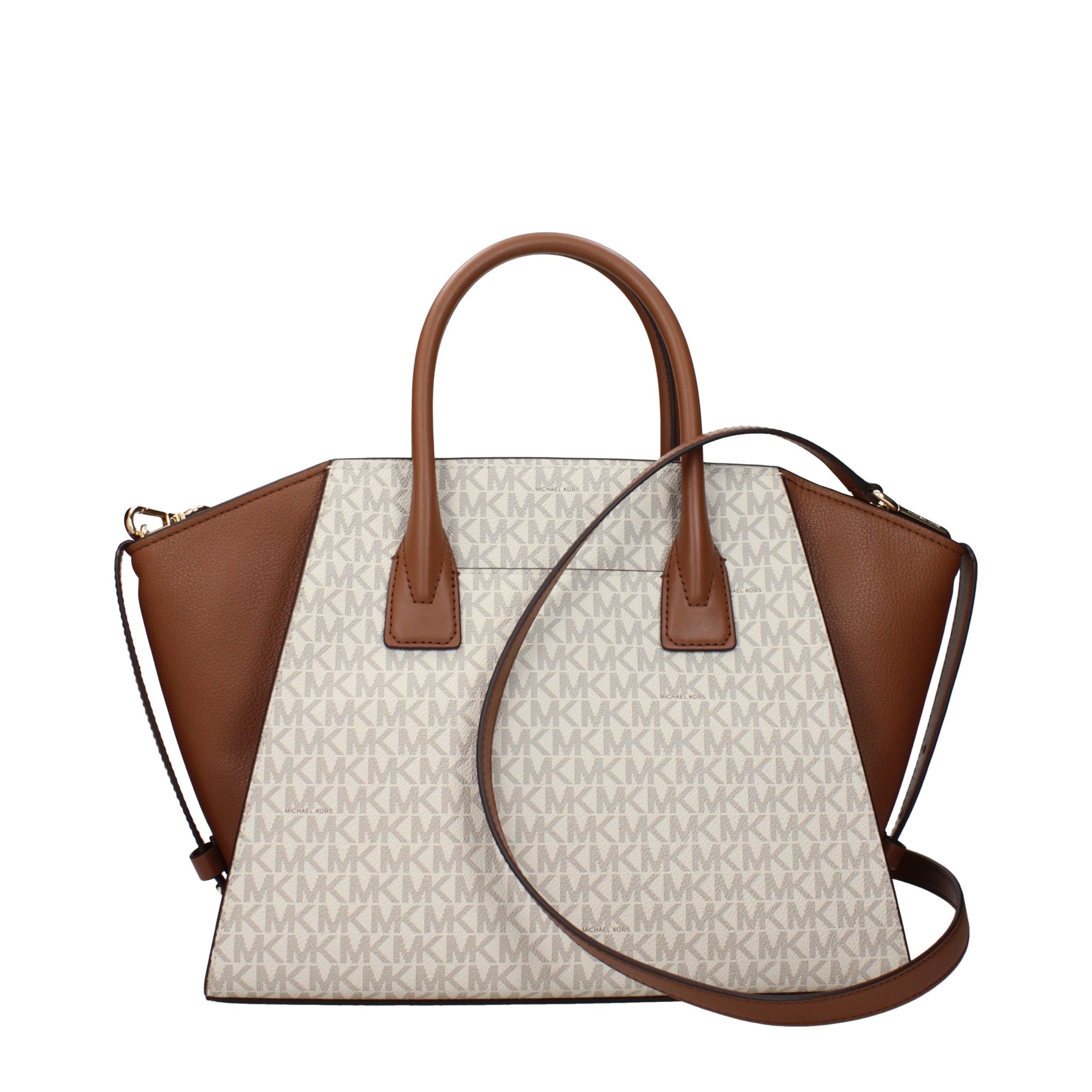 Beige Fabric Handbag