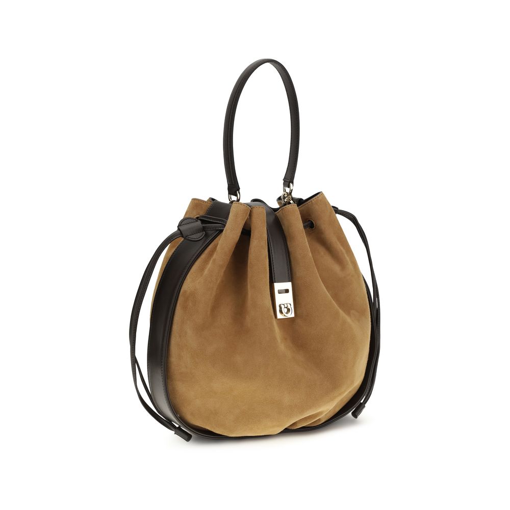 Brown Calf Leather Bos Taurus Backet Bag