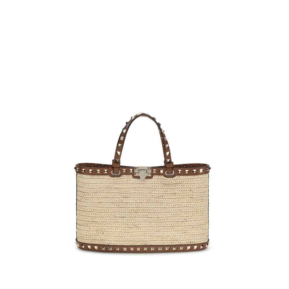Beige Raffia Shoulder Bag
