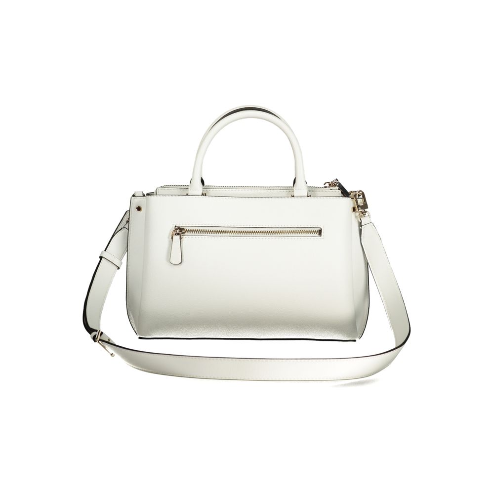 White Polyurethane Women Handbag