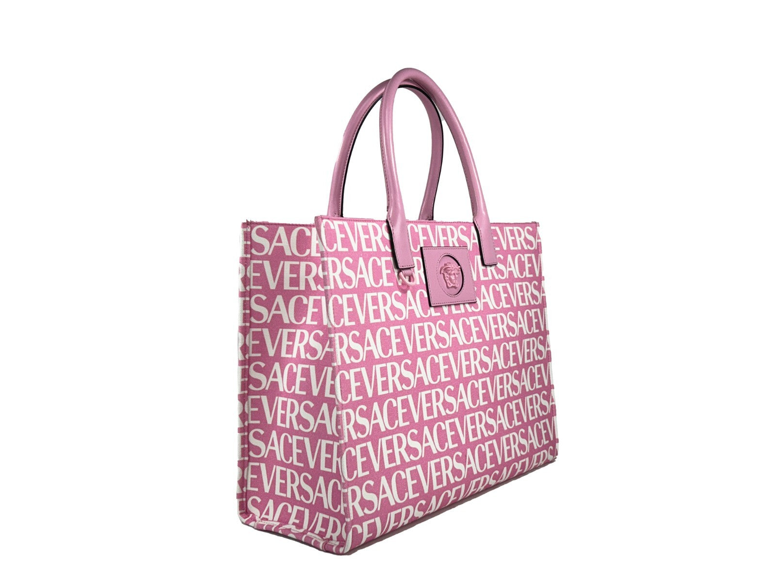 Versace Medusa Large Canvas Large Tote Bag Baby Pink