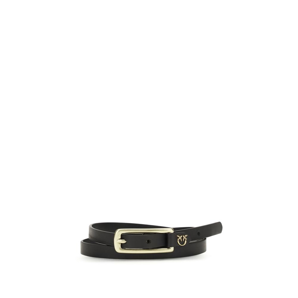 Black Calf Leather Bos Taurus Thin Belt