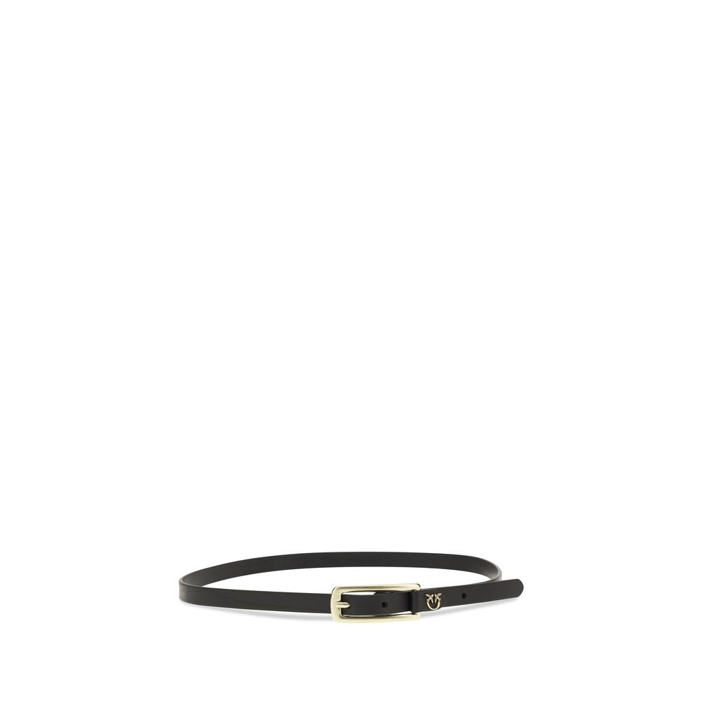 Black Calf Leather Bos Taurus Thin Belt