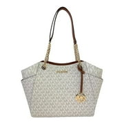 Michael Kors Jet Set Travel Large Logo Tote Vanilla