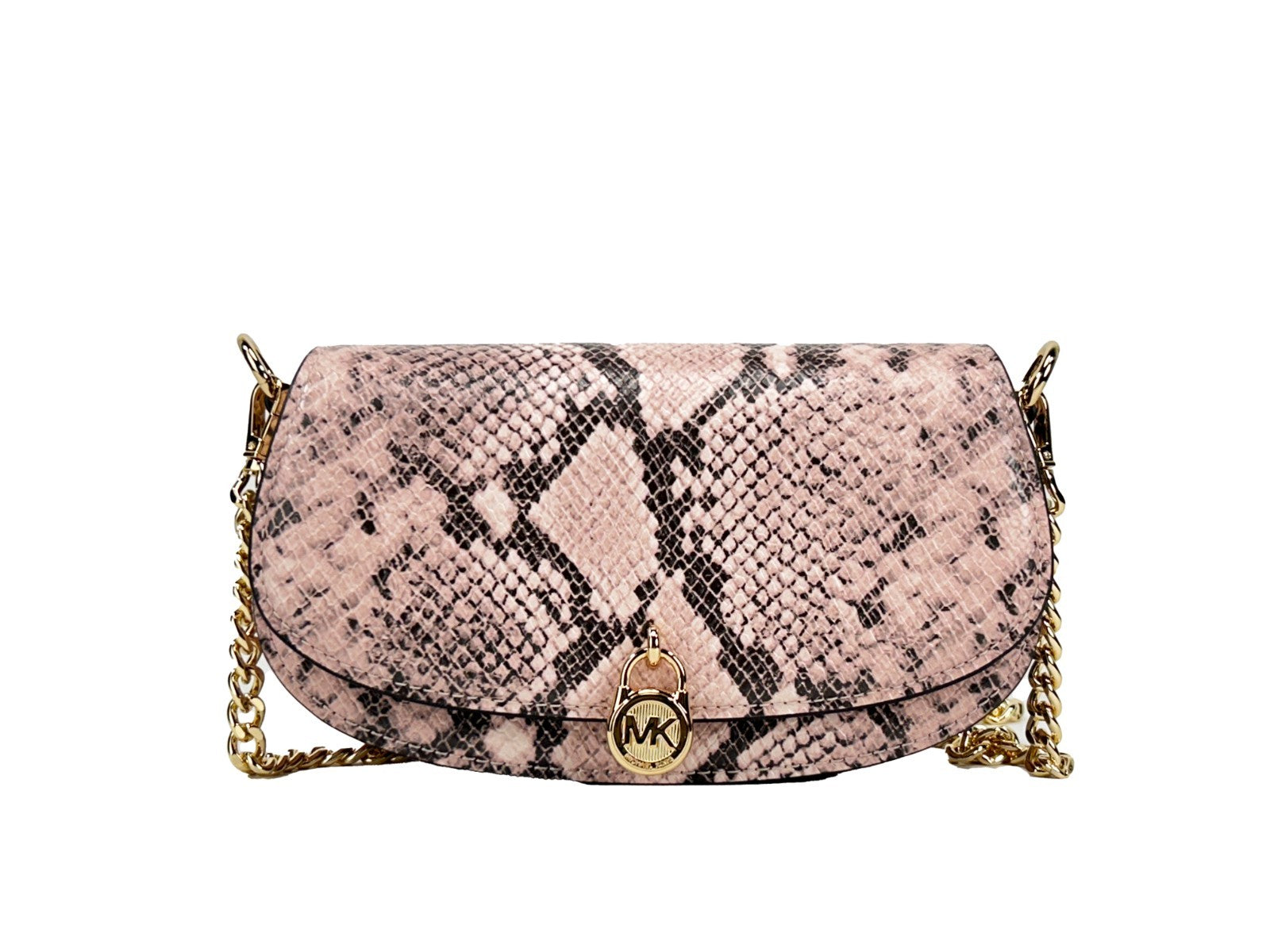Michael Kors Mila Small Snakeskin Messenger Crossbody Bag