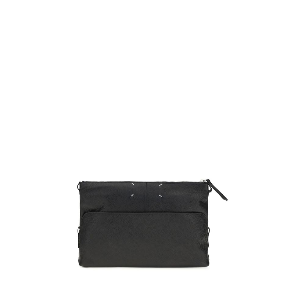 Black Calf Leather Bos Taurus Clutch Bag