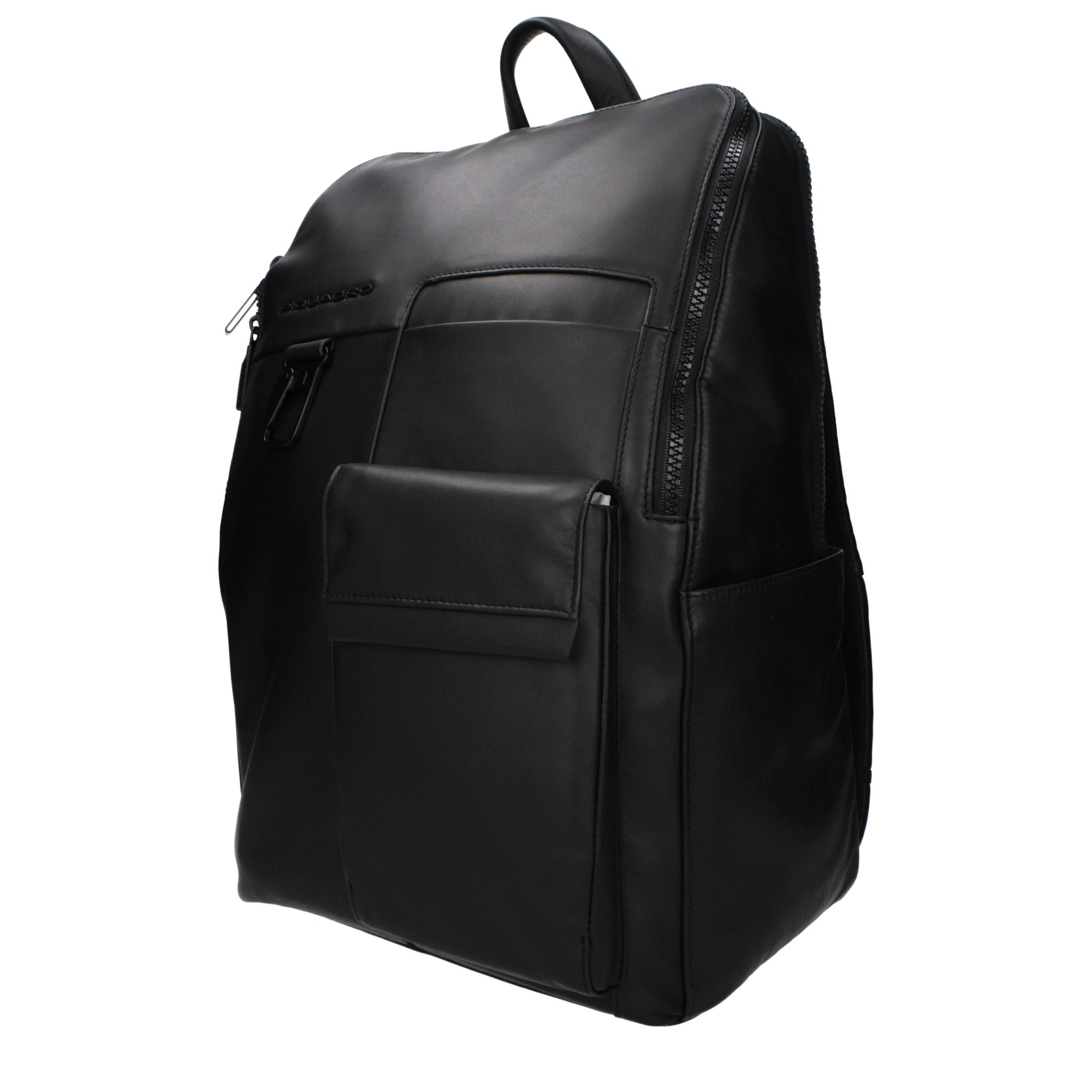 Black Leather Backpack