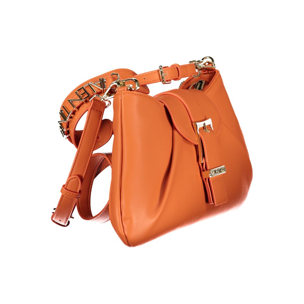 Orange Polyurethane Women's Bag
