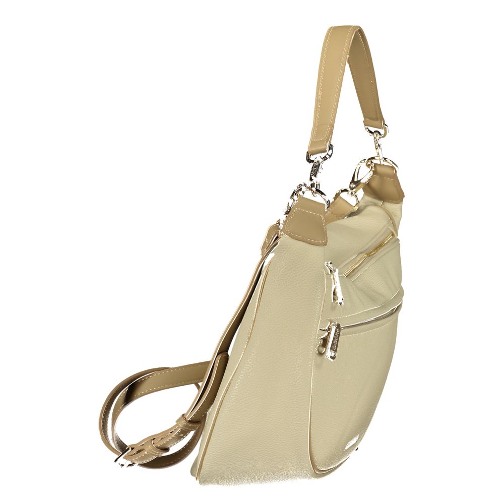 Beige Polyurethane Women's Bag