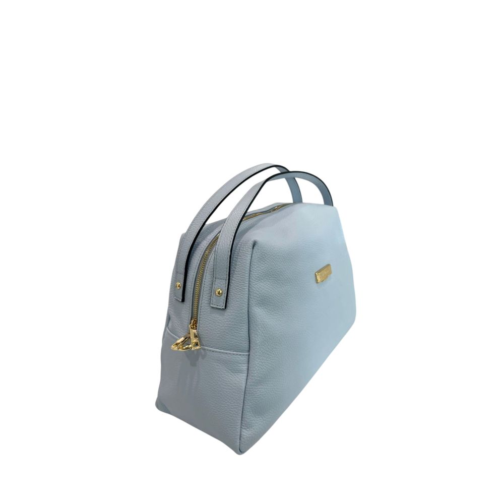 Blue Cowhide Clutch Bag