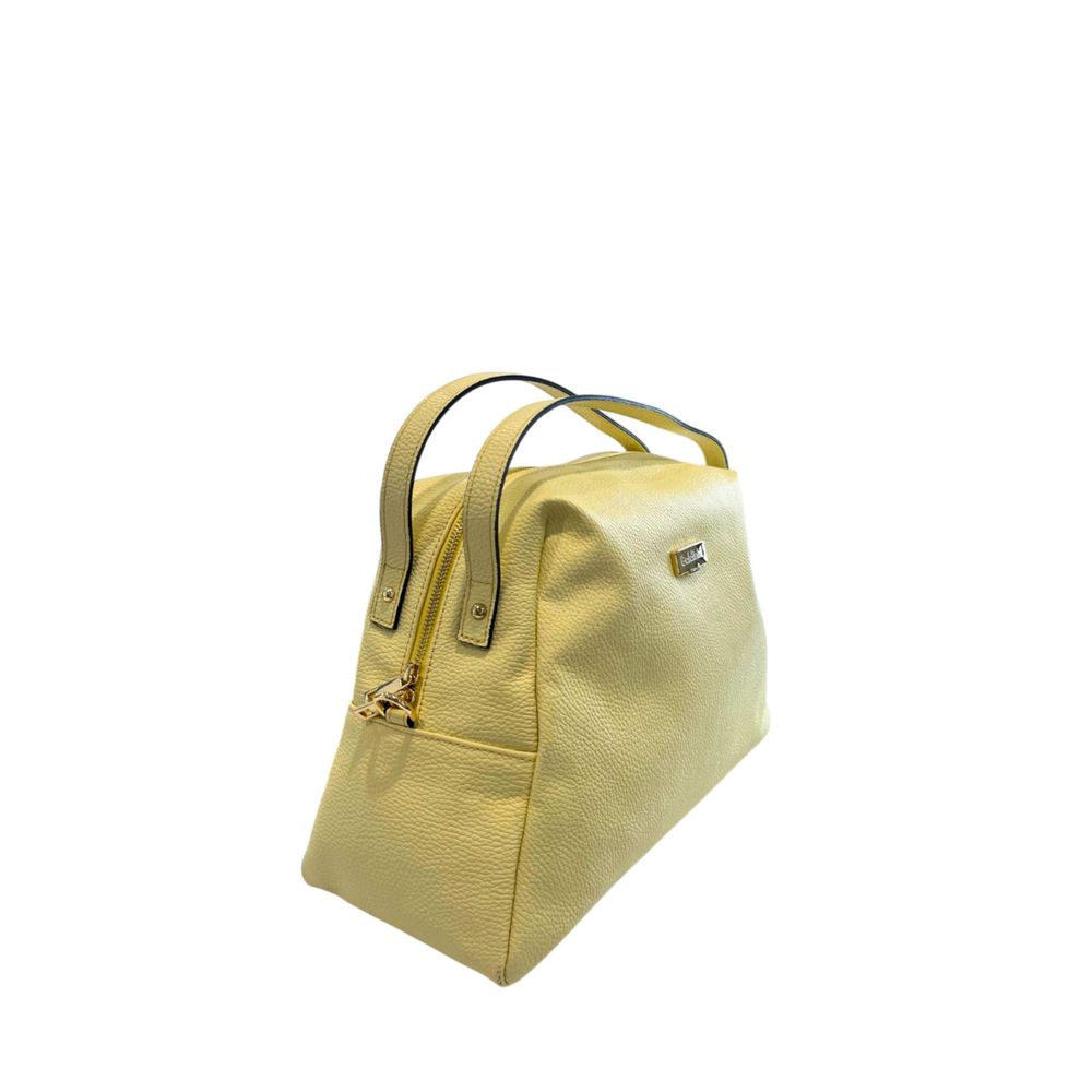 Bicolor Cowhide Clutch Bag