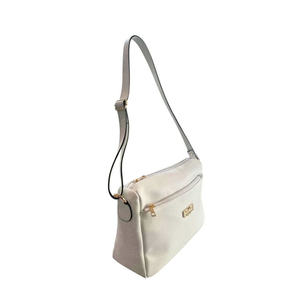 White Cowhide Crossbody Bag