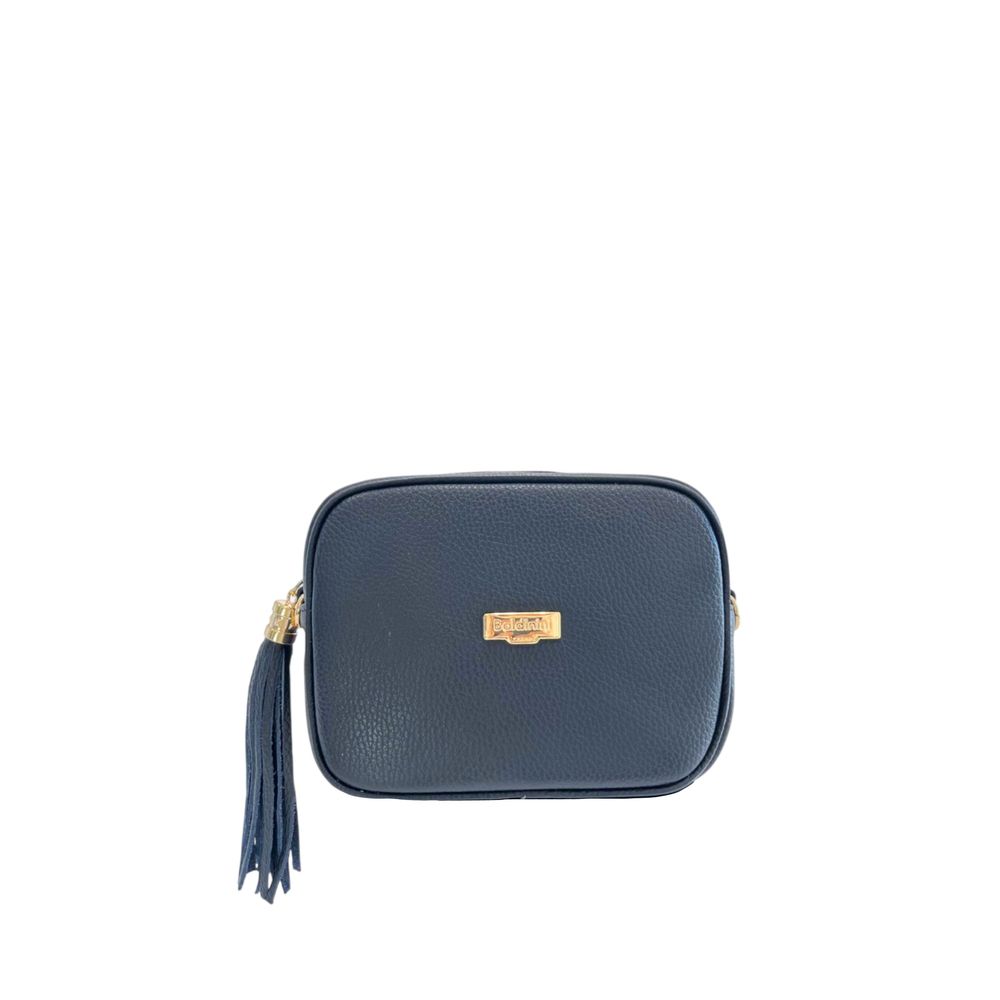 Blue Cowhide Crossbody Bag