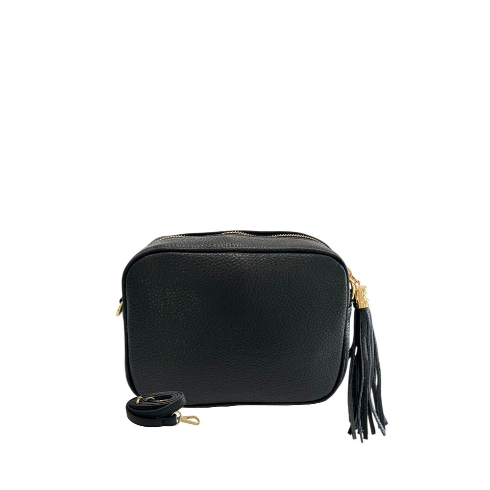 Black Cowhide Crossbody Bag